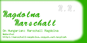magdolna marschall business card